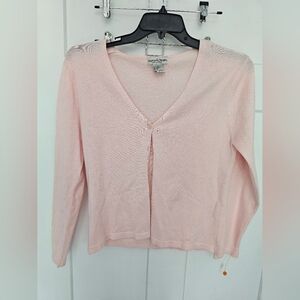 Stephanie Rogers Pink Lightweight Cardigan Sweater Women’s Size L